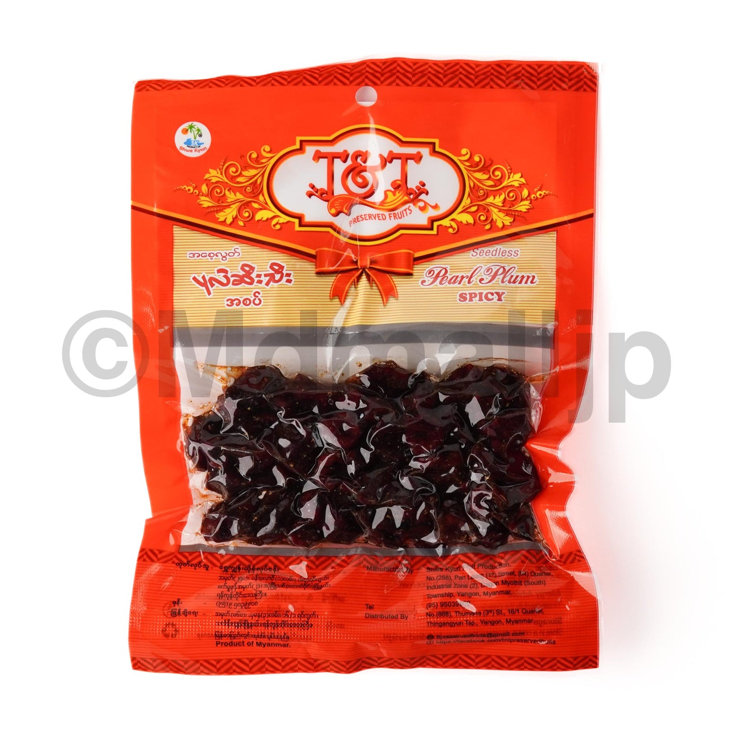 T&T အစေ့လွတ်ပုလဲဆီးသီးအစပ်120gram