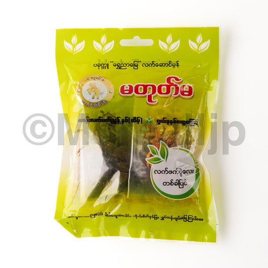 မတုတ်မ ဇယန်း လက်ဖက်ညွန့်နှပ်(ဆိမ့်)နှင့်ရှယ်ခုနှစ်ထွေကြော်160gram